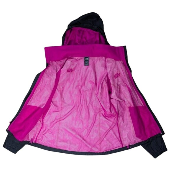 The North Face Resolve Jacket Women's Large Black Pink HyVent Waterproof - Picture 6 of 14